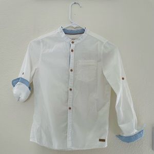 Boys’ mao collar shirt